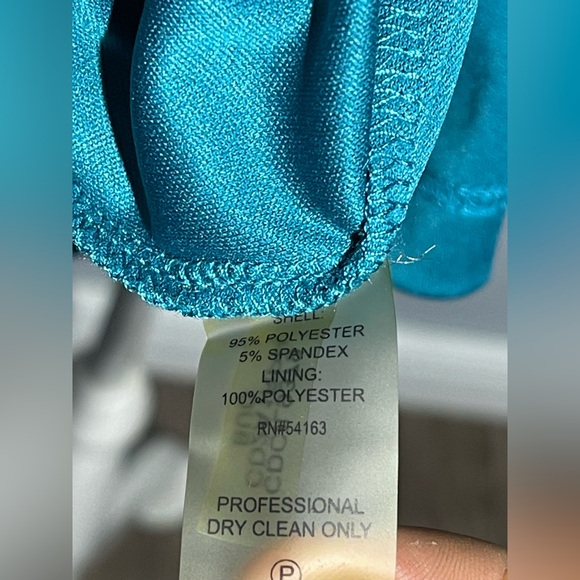 Calvin Klein One Shoulder Teal Dress - Picture 11 of 12